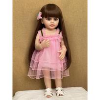 55 cm Reborn lėlytė mažyliui su viso kūno minkštu silikoniniu Raya Lifelike Soft Touch aukštos kokybės rožinės princesės lėlytės dovanos vaikams