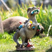 Dinozauras valgo nykštuką sodo dervos ornamentu pikta katė sodo nykštukai derva amatai statula Dekoracija sodo statulos