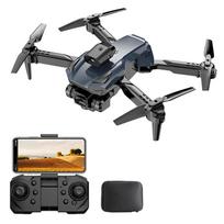Mini dronas vaikams ir pradedantiesiems 4K dvigubos kameros nuotolinio valdymo sulankstomas ketursparnis be galvos su 3 Battery mėlyna