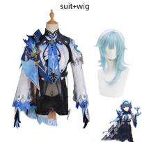 Anime žaidimas Eula Lawrence Cosplay kostiumas Perukas Batai Mondštato Favonijaus riteriai Seksualios moters uniforma Helovino kostiumas L-(Full set+wig)