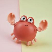 Mažieji krabai kūdikių vonios žaislai Atverčiami laikrodžio mechanizmo žaislai Animacinių filmų gyvūnų krabų baseinas Klasikinis grandinės vandens žaislas kūdikių vonios žaislas raudona