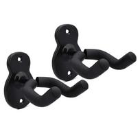2 vnt gitaros metalinis kabliukas gitaros pakabos ekrano kabykla Ukulele smuikui elektrinei gitarai bosui juoda