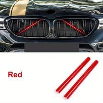 2vnt Automobilių priekinių grotelių apdailos juostelės, skirtos BMW F10 F11 F01 F02 F03 F04 F07 F06 F12 F13 F39 F48 priekinių grotelių juostelės dengiamojo rėmo automobilio puošmenos lipdukai raudona