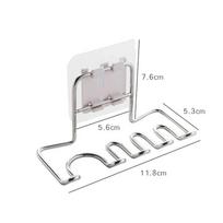 Ant sienos tvirtinamas nerūdijančio plieno dantų šepetėlio laikiklis Vonios dantų šepetėlio dantų pasta, skustuvo laikikliai, stovas vonios kambario priedai 1pcs white