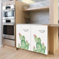 Žali lapai Spintelė Trumpos Užuolaidos Dulkėms Pusiau Užuolaidos Virtuvės Sandėliavimo lentyna Spintos Dangtis Langas Durys Užuolaidos Namų dekoras 40x70cm