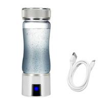 300 ml vandenilio turtingo vandens butelis SPE PEM technologijos nešiojamasis stiklinis vandenilio vandens generatorius sveiko stiklo gėrimui balta