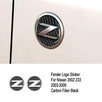2 vnt. Nissan 350Z Z33 2003-2009 Automobilio sparno logotipo emblemos dekoravimo lipdukas Anglies pluošto automobilių priedai juoda