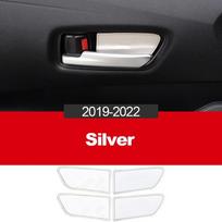 Nerūdijančio plieno automobilio stiliaus vidinių durų rankenų dubenėlių dangteliai apdailos priedai Toyota Corolla 2022 E210 12-os kartos sidabras