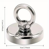Nauji itin stiprūs neodimio magnetai, patvarūs retųjų žemių magnetai metalo aptikimui ir povandeninio metalo magneto mazgas 6cm(2.36icnh)