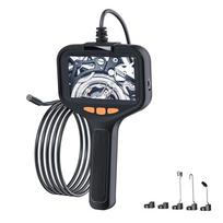 Endoskopinė kamera su šviesa, HD 1080P boroskopas su 4,3'' ekranu, 8 reguliuojamos LED lemputės, 5m juoda