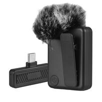 Belaidis mikrofonas Profesionalus atlapo mikrofonas su segtuku Triukšmo mažinimas Be vėlavimo „Plug and Play“ IOS Plug juoda