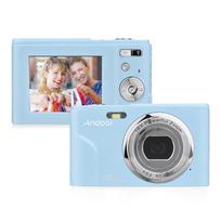 Andoer Nešiojama skaitmeninė kamera 48MP 1080P 2,4 colio IPS ekranas 16x priartinimas automatinio fokusavimo laikmačio veidas rožinė