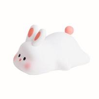 Žavinga zuikio naktinė lempa su laikmačio jutikliniu jutikliu, pritemdoma balsu valdoma naktinė lempa, darbalaukio apdaila Rabbit
