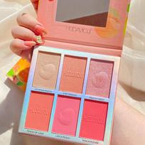 Atsparus vandeniui šešių spalvų highlighter skaistalų akių šešėlių paletė Daugiafunkcinis kontūravimo padėklas Pearl matte Glitter Eyeshadow Ilgalaikis nustatymas moteriškas brown