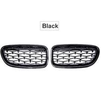 Automobilio priekinio buferio sportinės lenktyninės grotelės, skirtos BMW 5 serijos F10 F11 F18 520i 523i 528i 520d 530d 10-16 deimantinės inkstų grotelės juoda