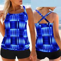 2024 Sexy Print Dviejų dalių naujas maudymosi kostiumėlis Tankini Didelio dydžio maudymosi kostiumėlis Moteriškas gėlių senovinis bodis Maudymosi paplūdimio apranga maudymosi kostiumėlis S