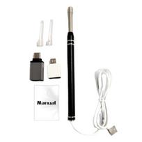 Didelio tikslumo fotoaparatas 6 LED lempos karoliukai endoskopas Earpick įrankis USB įkrovimas juoda