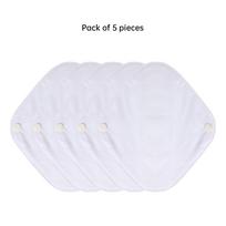 5vnt Daugkartiniai menstruaciniai įklotai, mėnesiniai moteriški higieniniai įklotai, plaunami higieniniai įklotai, naudojami menstruacijų metu. 5PCS - Routine balta