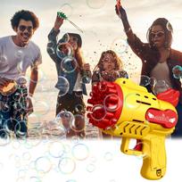 Bubble Machine delninė 29 skylučių automatinė muilo burbulų mašina vasaros lauko žaislų dovanos berniukų gimtadienio dovanos vestuvėms geltona