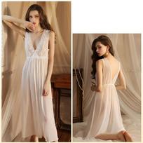 V-Neck Summer Sexy Mesh Transparent Non-Sleeve Sling L juoda