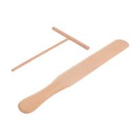 Crepe Spreader Spatula Tool Tools Pancake Wooden Utensils Spreading Cooking Rake Turner Making Scraper Maker Pancakes Set Butter 1SET