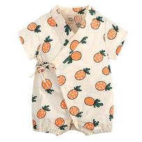 Newborn thin triangle clothes baby one-piece boy summer cute super cute out short sleeves 66cm