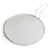Apvalus nerūdijančio plieno BBQ grilis, kepimo tinklelis, nelipni kepimo skarda su rankena, išpardavimo prekės 33cm