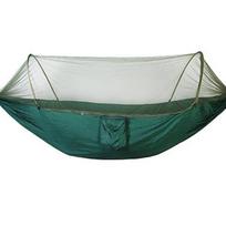 Nešiojamas hamakas su tinkleliu nuo uodų 2 asmenims lauko palapinėje 290 * 140 dark green