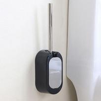 Nerūdijančio plieno tualeto šepetys Pradžia Prie sienos montuojamas vonios kambario tualeto šepetėlių laikiklio rinkinys Clean Tool juoda
