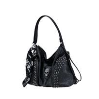 New Backpack with Three Uses Large Capacity Crossbody Skull Head Ghost Head Nail Fashionable and Trendy Women's Bag