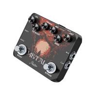 Rowin metalo gitaros efekto pedalas Tradicinio metalo garso 80-ųjų/90-ųjų ausinių išvestis juoda