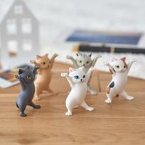 5 modeliai šokančios katės figūrėlės Animacija žaislas mados lėlės Kerintis kačių kapsulės torto dekoras 5 Pack