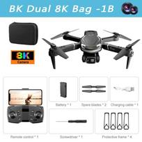 Naujas V88 Drone 4K HD dvigubas fotoaparatas Aerofotografija Išmanioji svyruojanti nuotolinio valdymo pultas Sulankstomas orlaivis Dovana 360° Riedantis RC keturkopterinis žaislas vaikams Dual camera 1 battery juoda