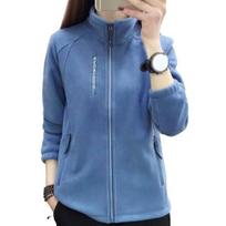 Moteriškos palto apykaklė Užsegama užtrauktuku Polar Fleece sportinio stiliaus ilgomis rankovėmis užtrauktukais kišenės XXXL smėlis