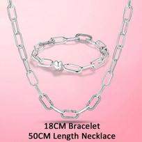 Jewelry Set 925 Sterling Silver Me Bracelet Necklace Chain Jewelry Set for Women Jewelry Fashion Earrings Jewelry Making Gift sidabras