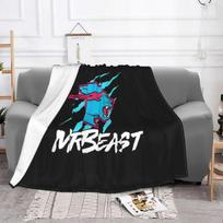 Logo Mr Beast Fanny Tiger Blanket Fleece Spring Autumn Breathable Lightweight Throw Blankets for Sofa Office Quilt 75x100CM 30x40nch