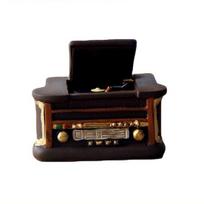 Retro fonografas, rašomoji mašinėlė, stalo figūrėlė, mini skulptūra, meno dekoracija Cassette Player