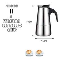 12/9/2Cup Moka Puodo kavos aparatas Espreso puodeliai Kavos virimo aparatai Latte Perkoliatorius Viryklė Moka Kavos aparatas Itališkas kavos aparatas