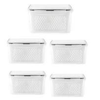 5Pcs Leakproof Food Storage Containers Food Grade BPA Free Heat-Resistant Air-tight Food Storage Bins Fruit Snack Organizers