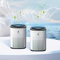 Bedroom air purifier, 2-piece family bedroom air purifier, 24dB sleep mode silent air purifier, pet real HEPA filter balta