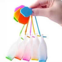 5 vnt./rinkinys Lengvai valomas silikoninis arbatos sietelis - Puikiai tinka biriai ir žolelių arbatai, tinka bet kokiam puodeliui, asorti spalvų 5pcs/set