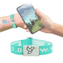 Nešiojama Biblijos apyrankė, Biblijos eilučių apyrankės, Nešiojamos apyrankės su NFC, Apyrankės krikščionims, Kasdienė Biblijos eilučių apyrankė moterims, vyrams, One Size rožinė