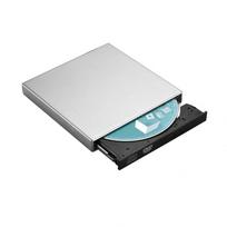 USB 2.0 išorinis DVD kombinuotas CD-RW diskų įrenginys, skirtas nešiojamajam kompiuteriui sidabras