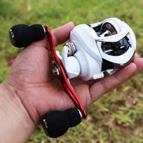 Žūklės ritė 18+1 BB Baitcast Ritės Metalinė magnetinio stabdymo sistema Baitcaster Casting žvejybos ritė Left Hand balta