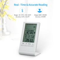 Mini skaitmeninis termometras patalpų drėgmės matuoklis / H temperatūros drėgmės monitoriaus matuoklio matuoklio signalas juoda