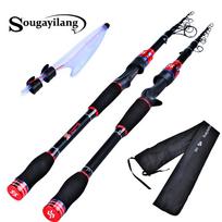 Spiningo/metimo meškerė Ultralight Carbon nešiojamas kelioninis užmetimas meškerės meškerės meškerės žvejybos reikmenys Pesce spinning 2.1m