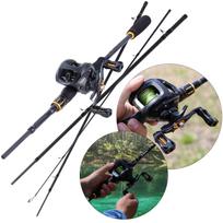 Užmetimo meškerės ritės kombinacijos, 2,1 m, 4 sekcijų meškerės ir 13BB užmetimo ritės Rod2.1&Right handle