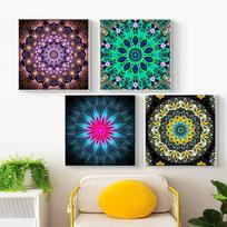 HUACAN 4 vnt./rinkinys Paveikslas su deimantais Menas Mandala Deimantinis paveikslas 5D Deimantinis Siuvinėjimas 20*20 4pcs