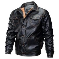 Vyriškas paltas Motociklui Odiniai Odiniai Drabužiai Odinė striukė Neperšlampamas paltas XS(With Fleece) juoda