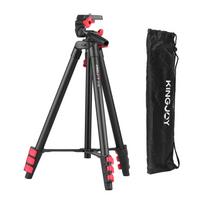 KINGJOY VT-832 nešiojamas fotografijos trikojo stovas, aliuminio lydinio 2 kg apkrova, 1/4 colio varžtas juoda